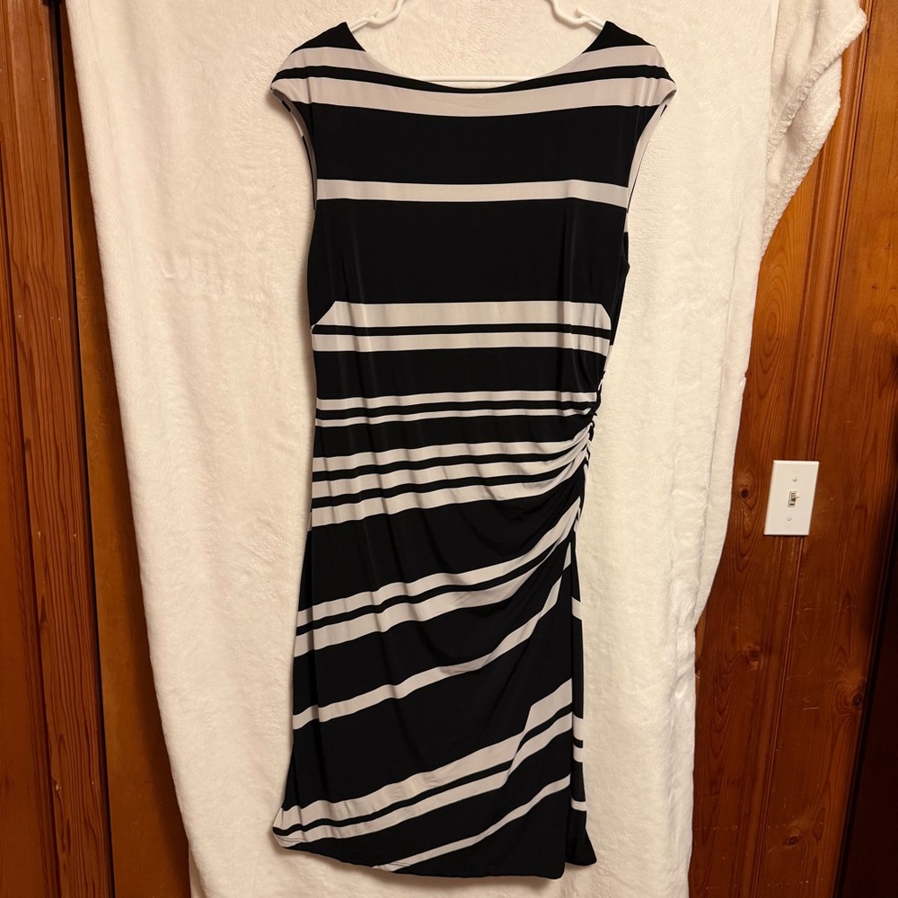 Ralph Lauren Black and‎ White Midi Dress